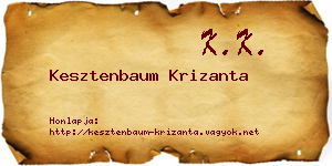 Kesztenbaum Krizanta névjegykártya